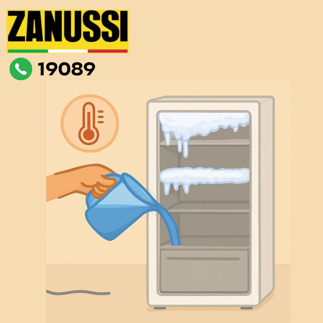 إذابة الثلج المتراكم بفريزر زانوسي إذابة الثلج المتراكم بفريزر زانوسي